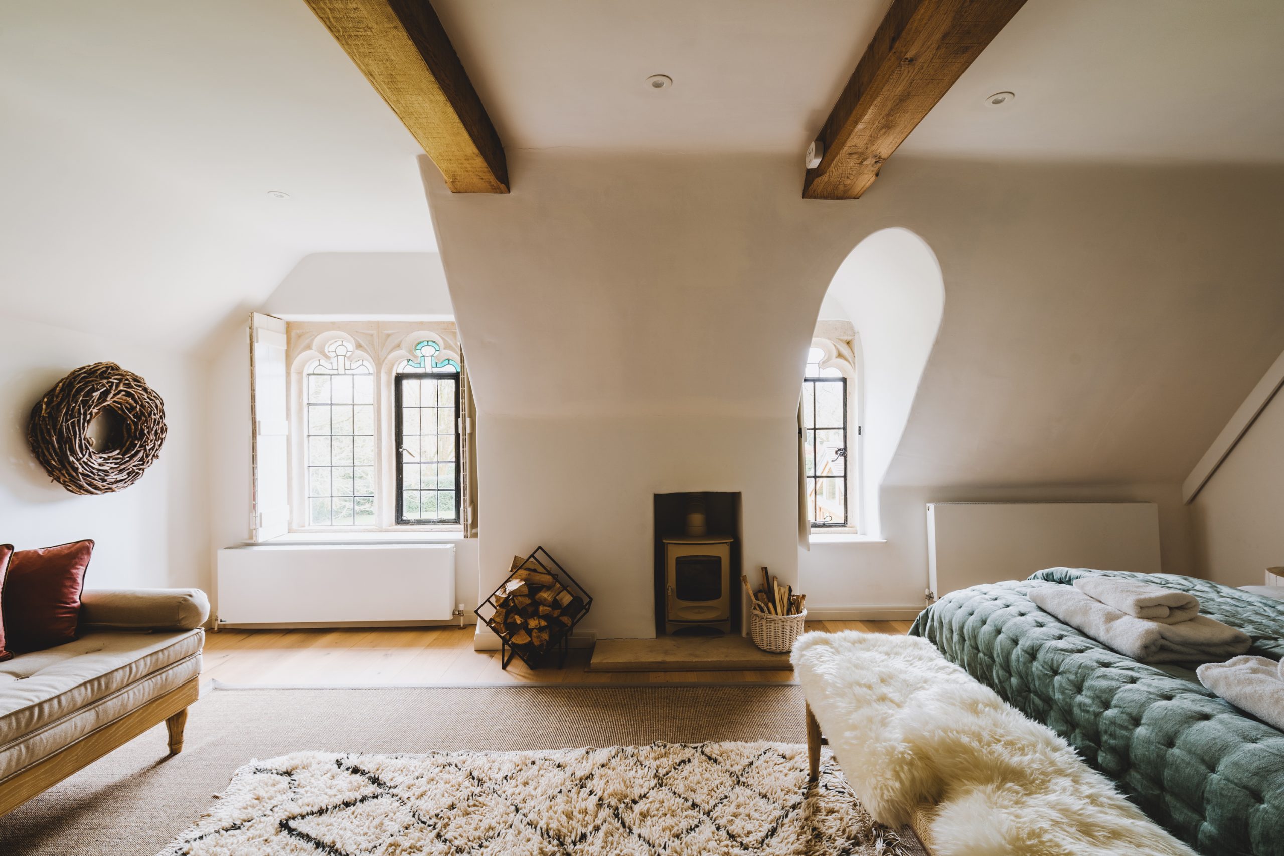 Nervous system reset yoga retreat bedroom