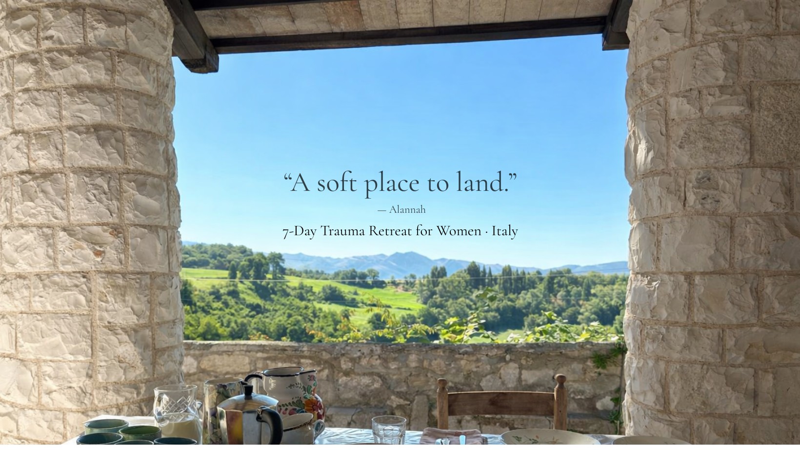 Healing Trauma Retreat at a peaceful historic monastery in the Umbrian countryside, Italy.