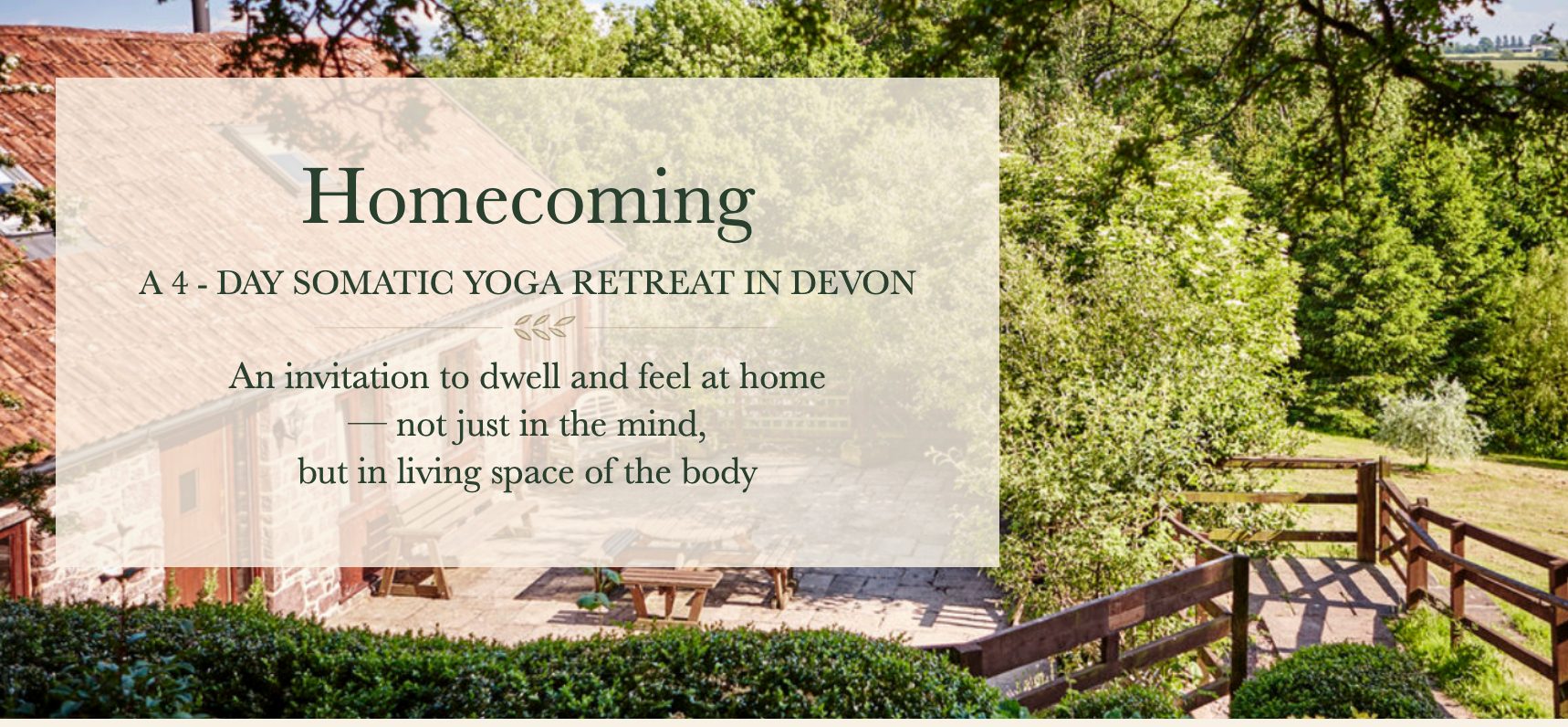 Yoga retreat in Devon